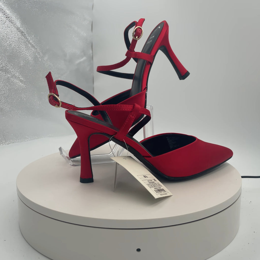 Women’s Rosemary Heels With Memory Foam Insole - A New Day Red 8.5