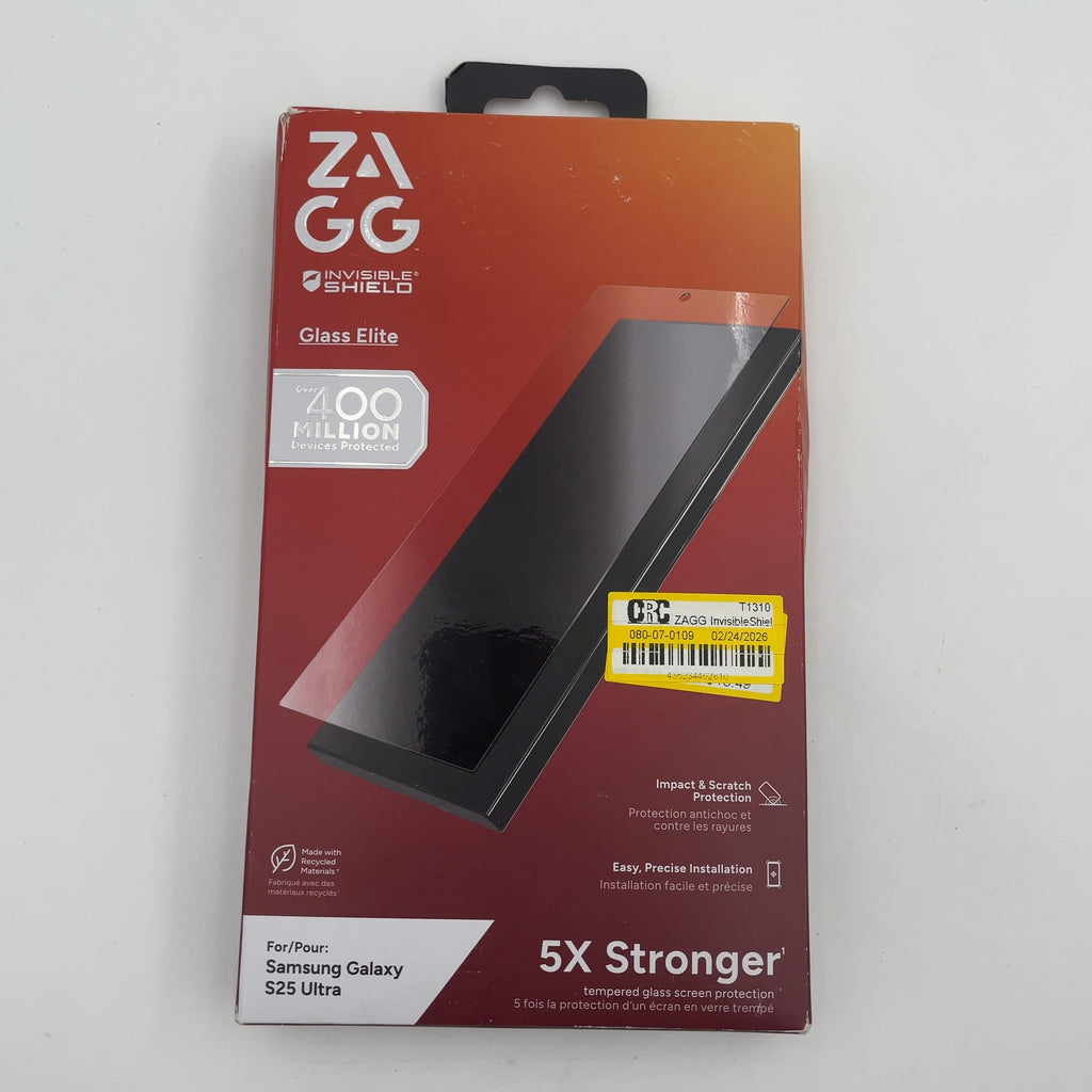 Zagg Invisibleshield Samsung Galaxy S25 Ultra Glass Elite Screen Protector: Scratch-Resistant, Lightweight Design