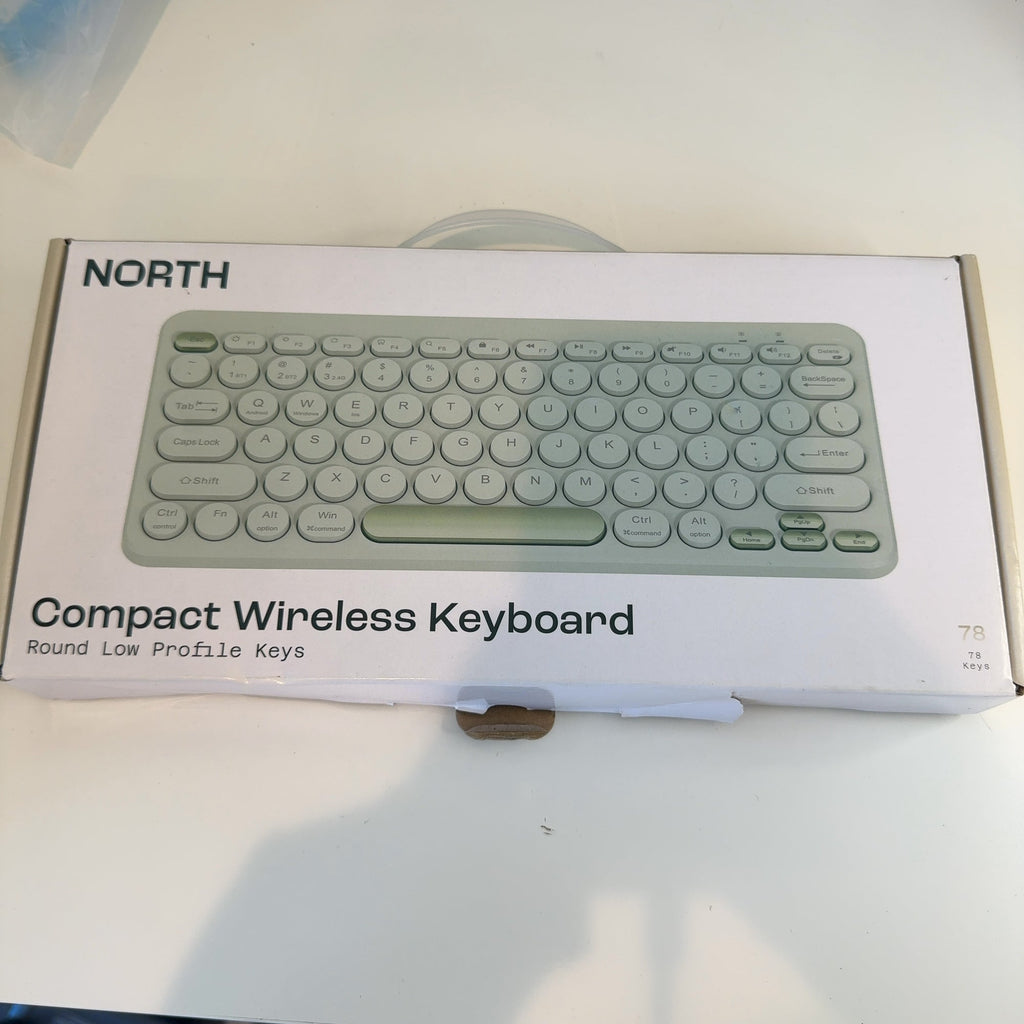 North Compact Round Key Wireless Keyboard - Mint Green