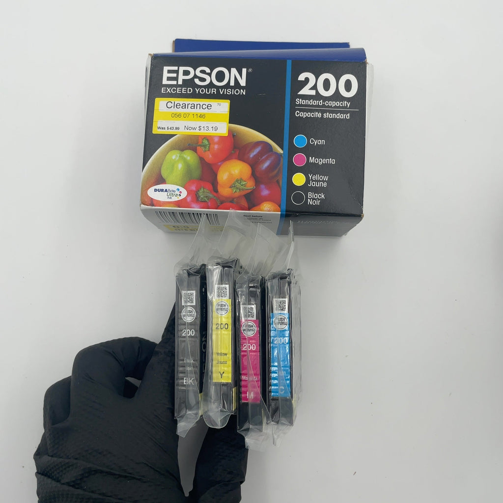 Epson 200 Black, C/M/Y 4Pk Combo Ink Cartridges - Black, Cyan, Magenta, Yellow (T200120Bcs): Standard Yield Printer Ink Series (Please Be Advised That Sets May Be Missing Pieces Or Otherwise Incomplete.)
