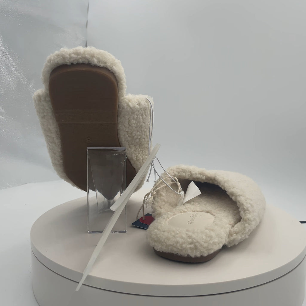 Women's Cozy Alpine Kylar Mule Slippers - Universal Thread Off-White 8