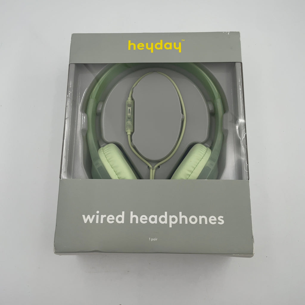 Wired On-Ear Translucent Jelly Headphones - Heyday Matcha: Built-In Microphone