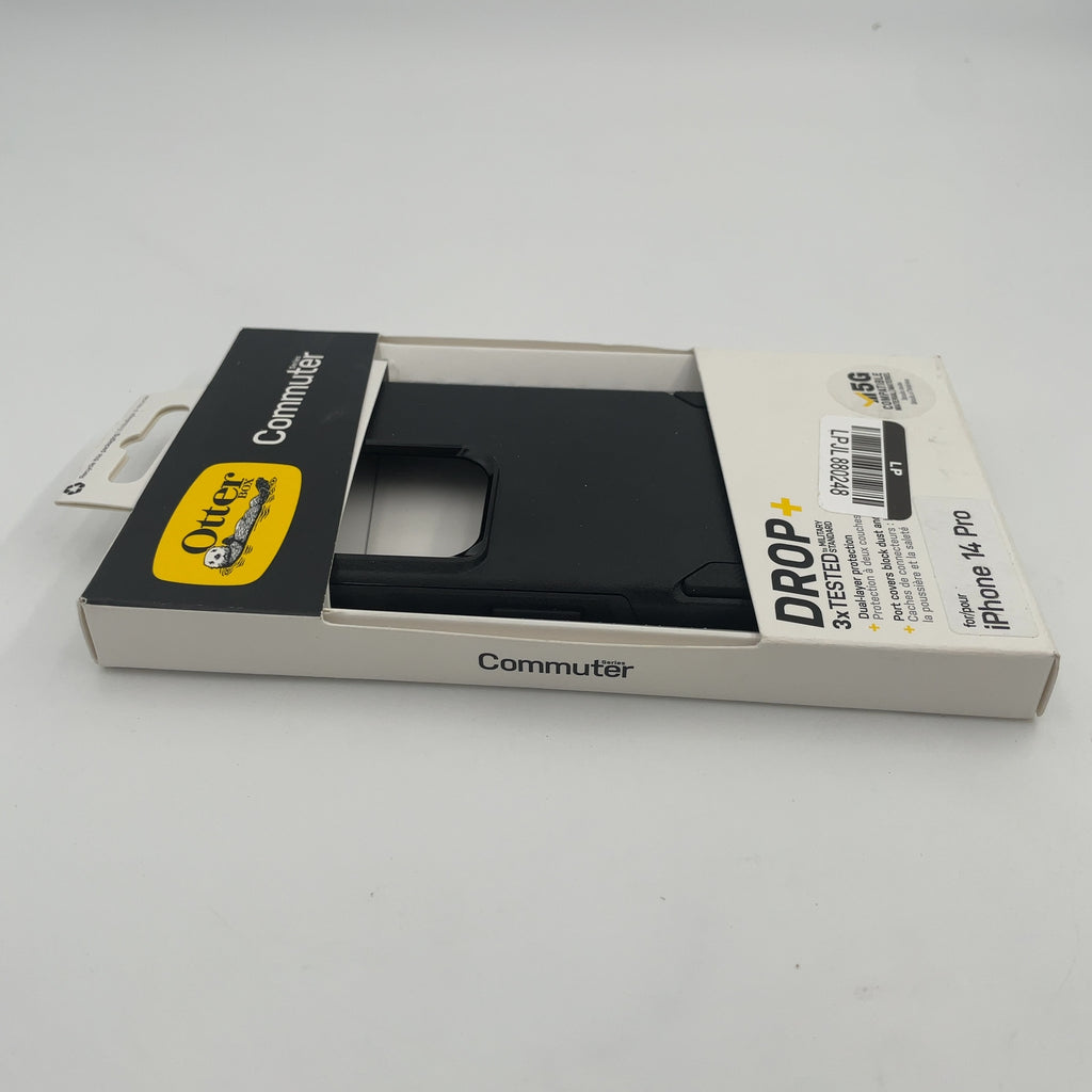 Otterbox Iphone 14 Pro Commuter Case - Black: Impact & Bump Resistant, Solid Pattern