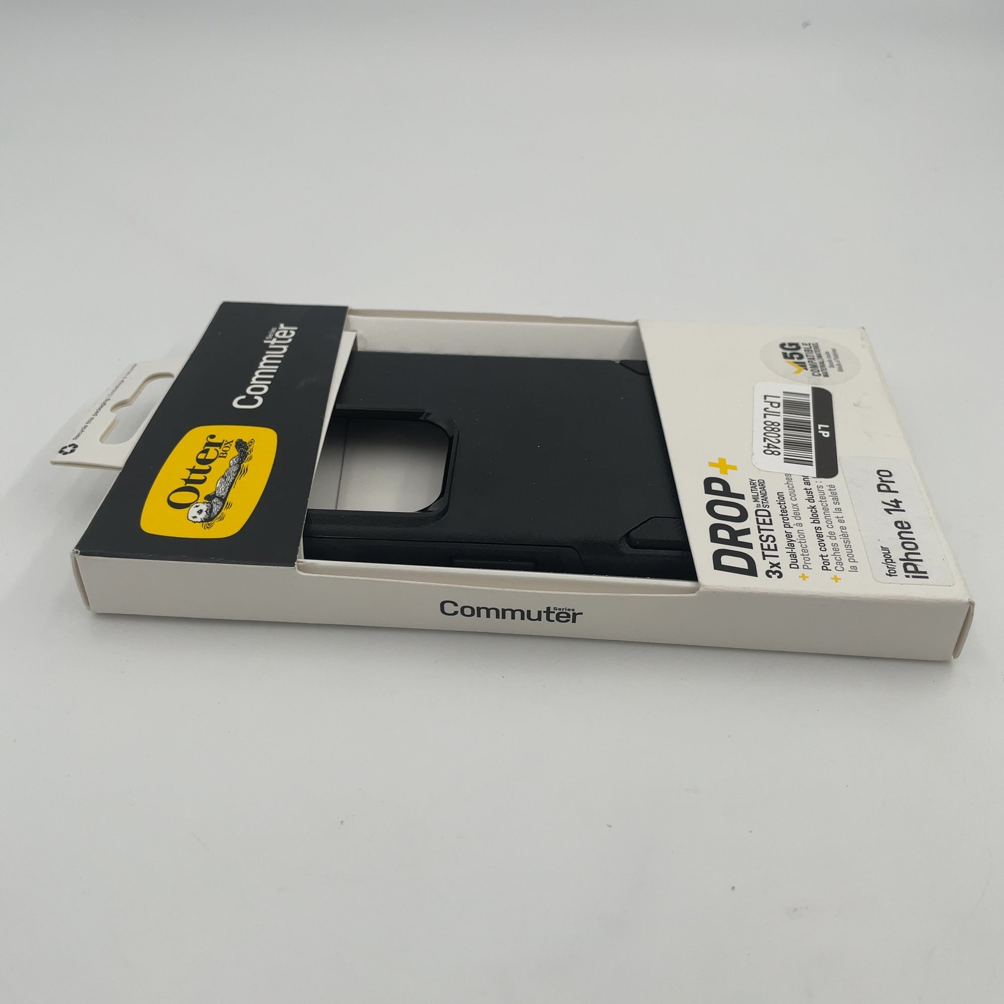 Otterbox Iphone 14 Pro Commuter Case - Black: Impact & Bump Resistant, Solid Pattern