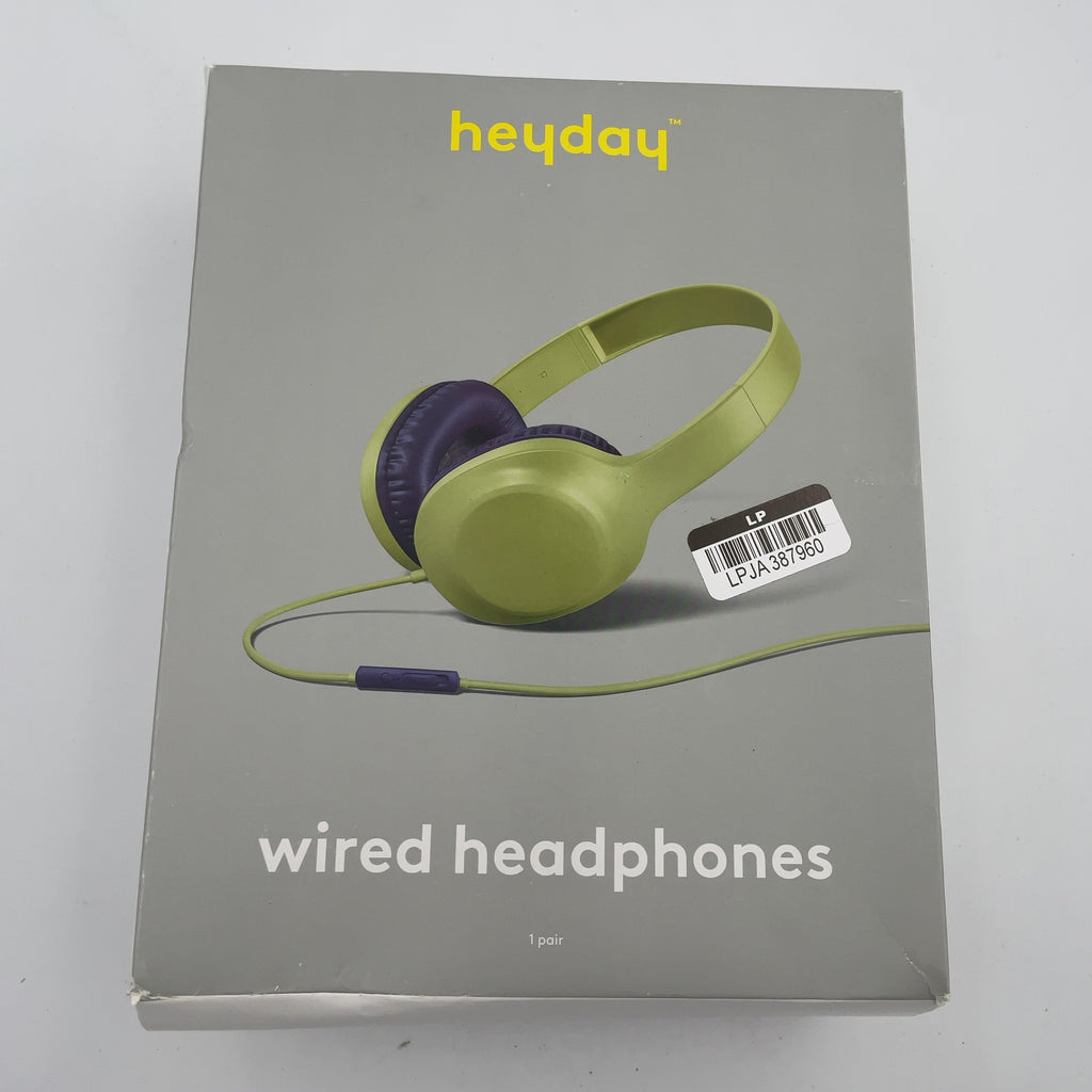 Wired On-Ear Headphones - Heyday Pastel Lime: Built-In Mic, 3.5Mm Jack, Foam Cushions