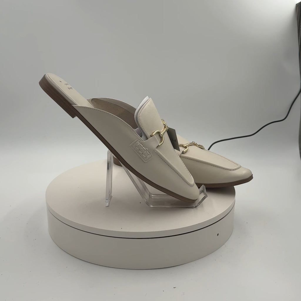 Women's Sandy Mule Flats With Memory Foam Insole - A New Day Off-White 11: Slip-On Pointed Toe