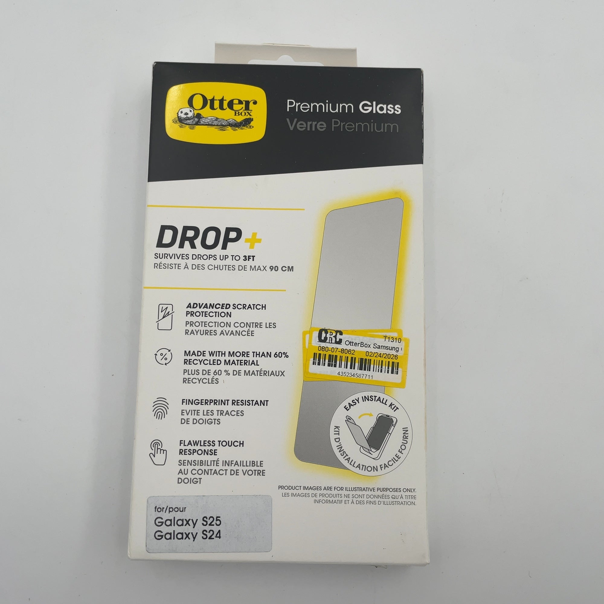 Otterbox Samsung Galaxy S25/S24 Premium Glass: Scratch-Resistant Cell Phone Screen Protector