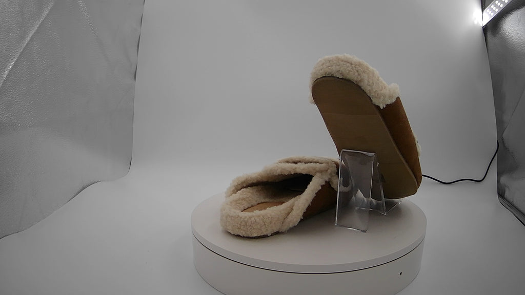 Women’s Lucie Cozy Lined Footbed Flats - A New Day Tan 8.5