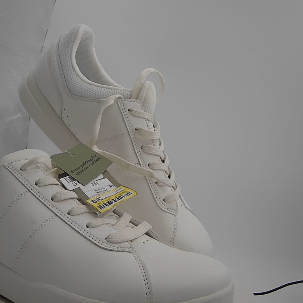 Men's Scout Sneakers - Goodfellow & Co White 11.5: Lace Up, Cushioned Footbed, Mesh Construction