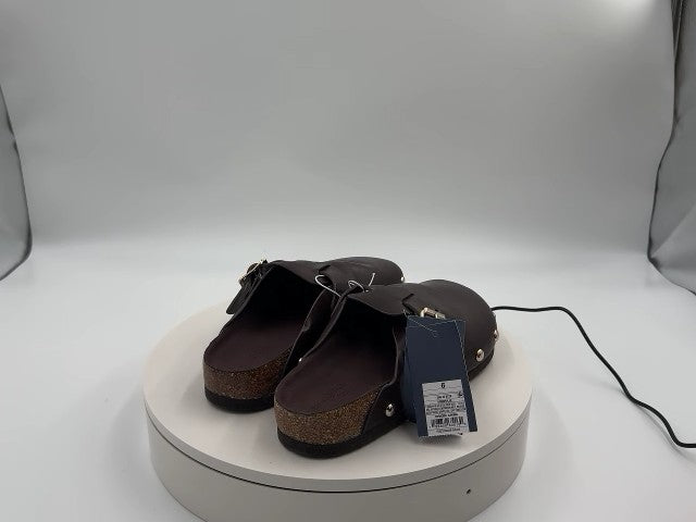 Women's Lee Clog Mule Flat - Universal Thread Brown 6: Slip-On, Non-Marking Sole, Textured Outsole
