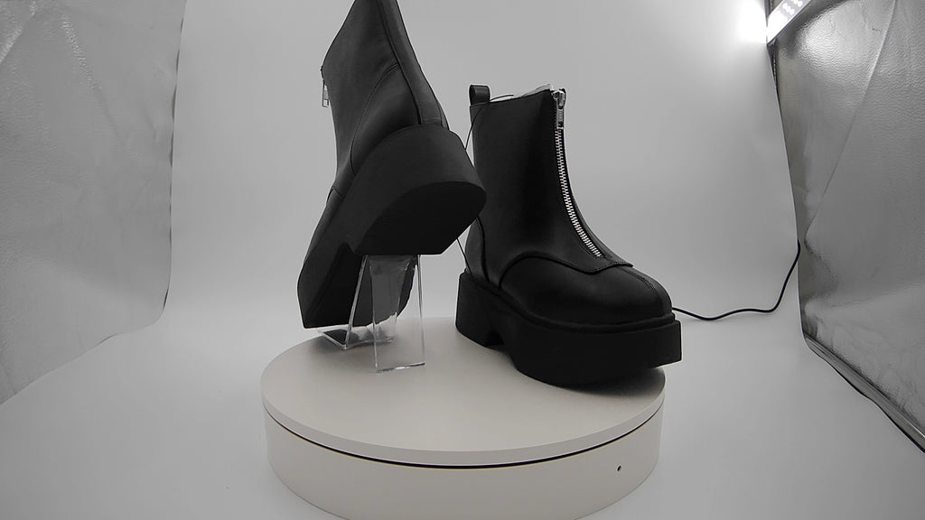 Women's Honor Ankle Combat Boots with Memory Foam Insole - Wild Fable Black 5.5