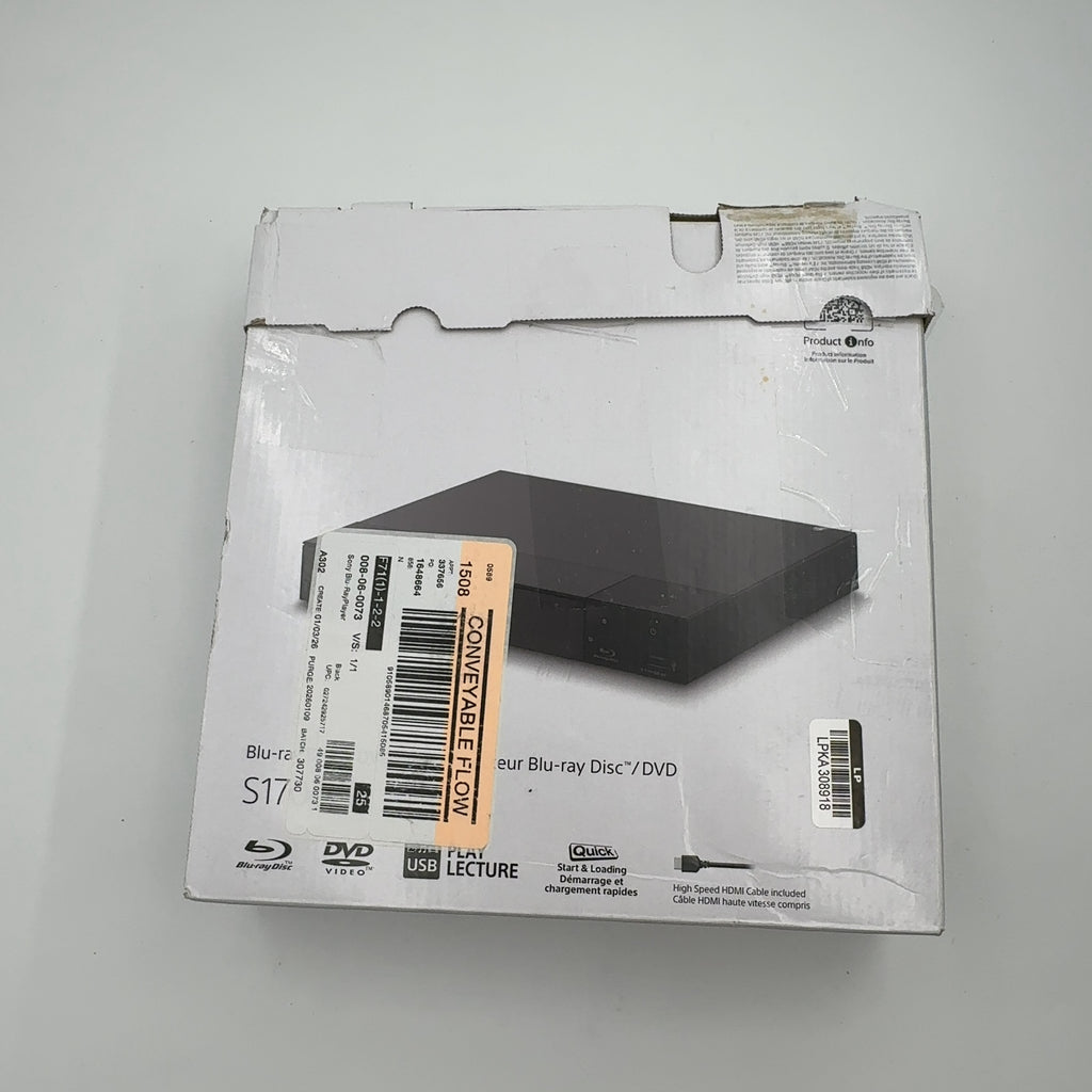 Sony Bdp-S1700U Blu-Ray Player With Dvd Upconversion And Hdmi Cable