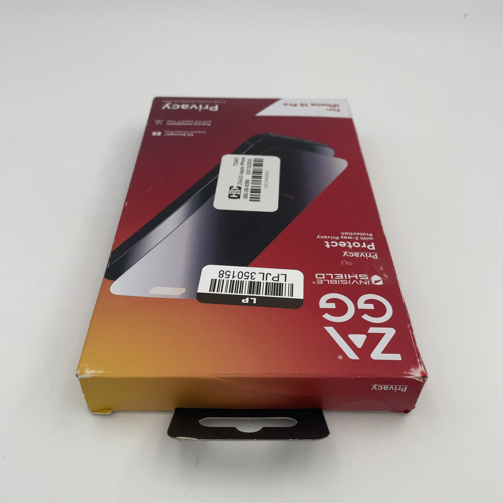 Zagg Apple Iphone 15 Pro Glass Elite Privacy Screen Protector: Scratch-Resistant, Anti-Fingerprint, Sturdy Construction