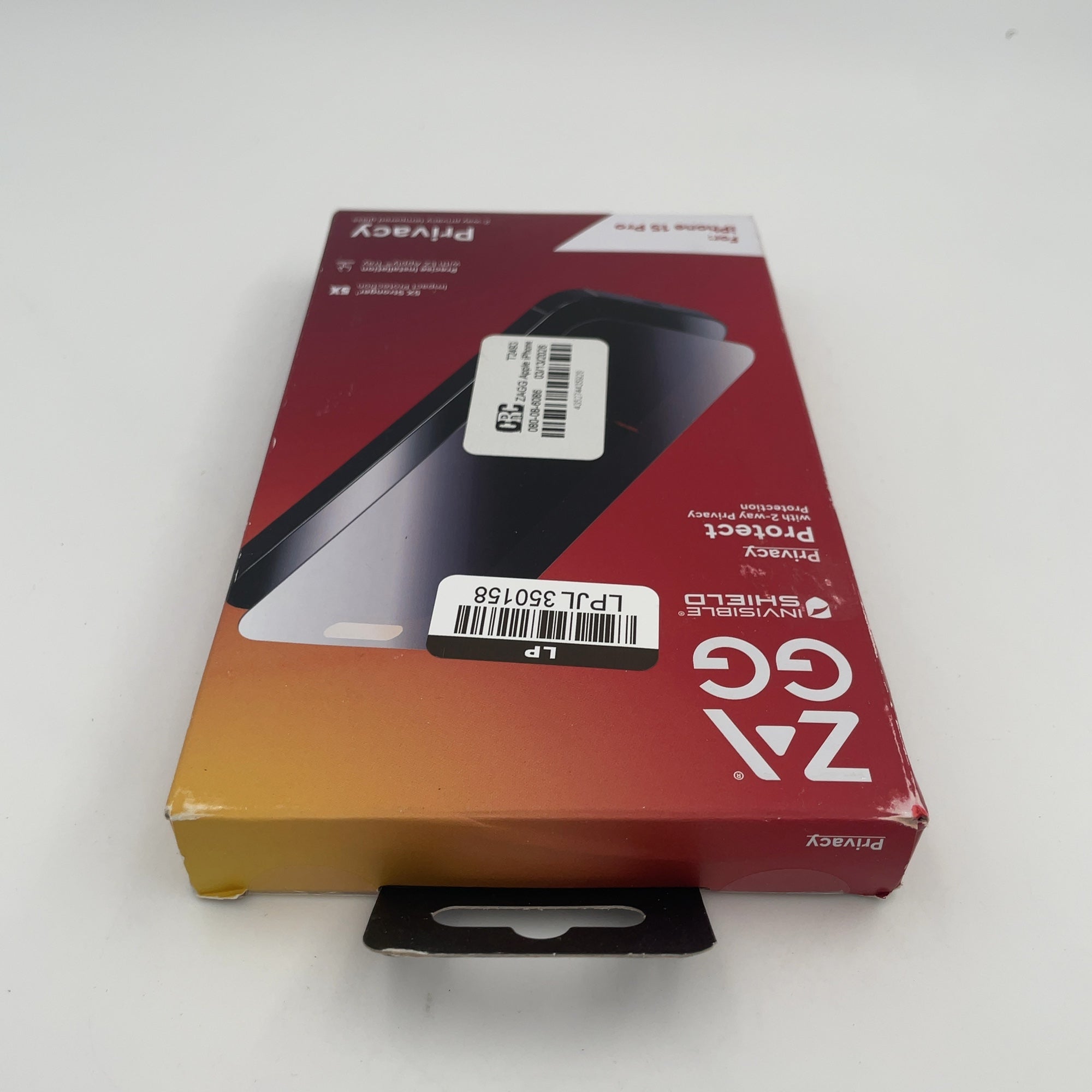 Zagg Apple Iphone 15 Pro Glass Elite Privacy Screen Protector: Scratch-Resistant, Anti-Fingerprint, Sturdy Construction
