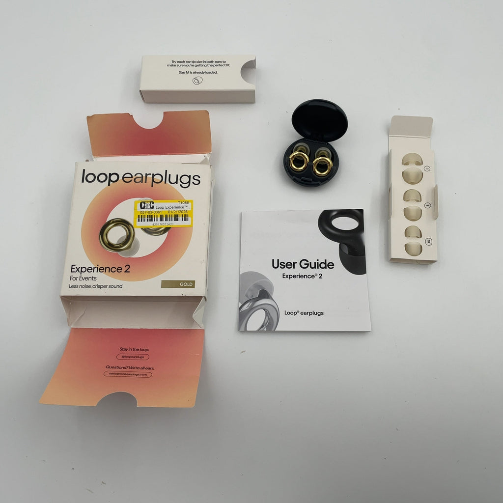 Loop Experience 2 Earplugs for Live Events, Concerts, Festivals and Nights Out - Gold