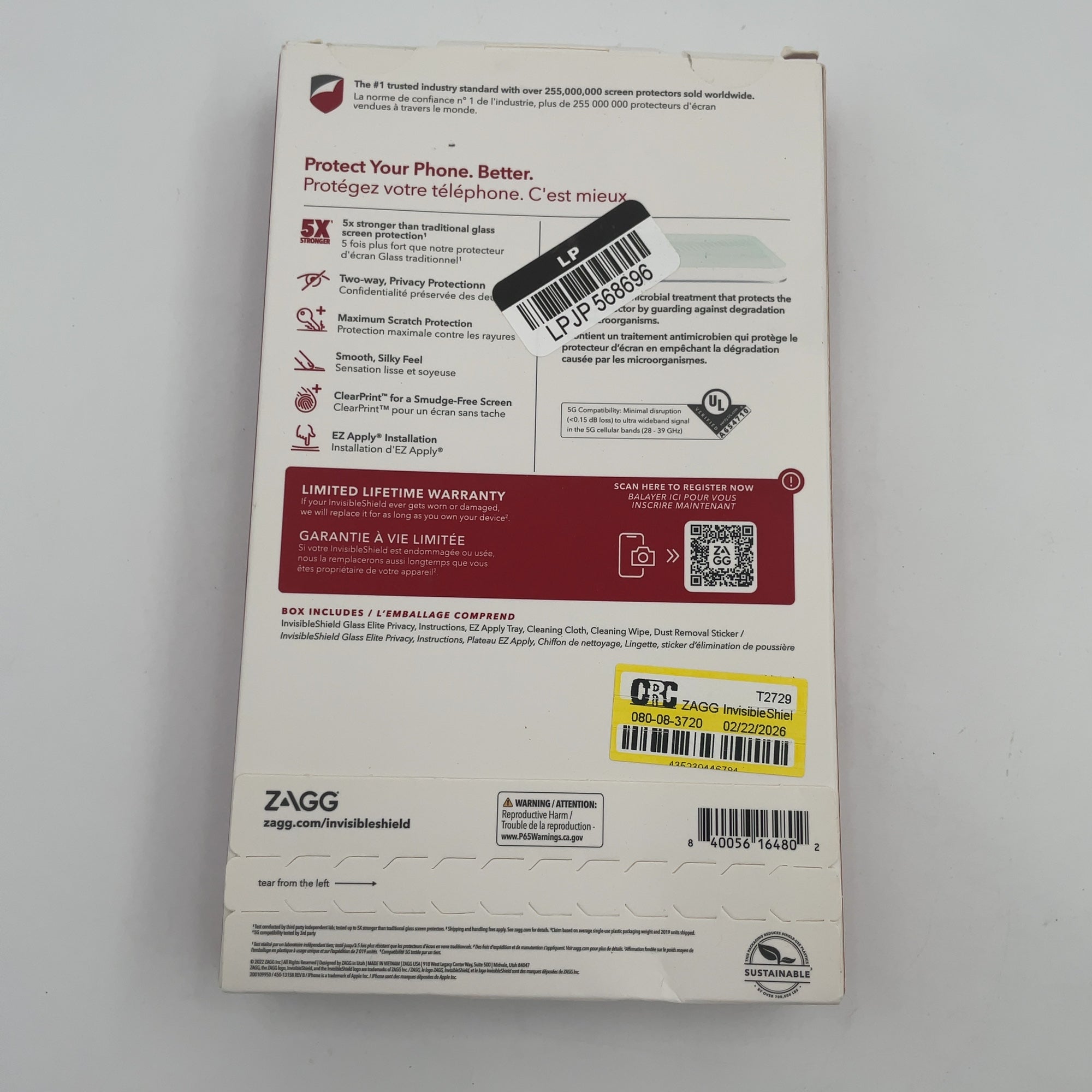 Zagg Invisibleshield Apple Iphone 14 Pro Max Glass Elite Privacy Screen Protector