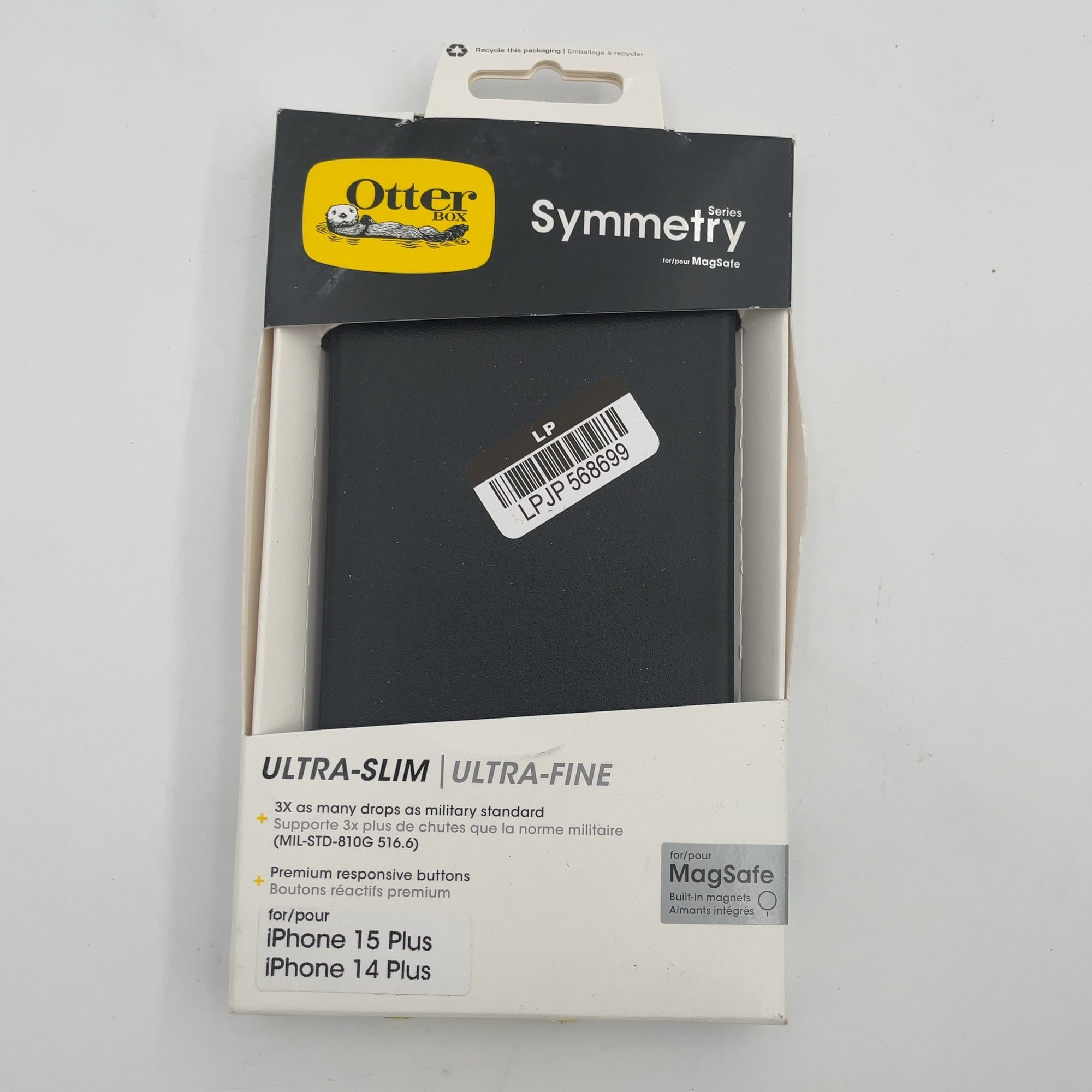 Otterbox Iphone 15 Plus/Iphone 14 Plus Symmetry Series Antimicrobial Case With Magsafe - Black