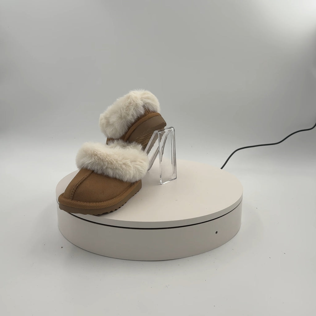 Kids' Inez Scuff Slipper - Cat & Jack Brown 2