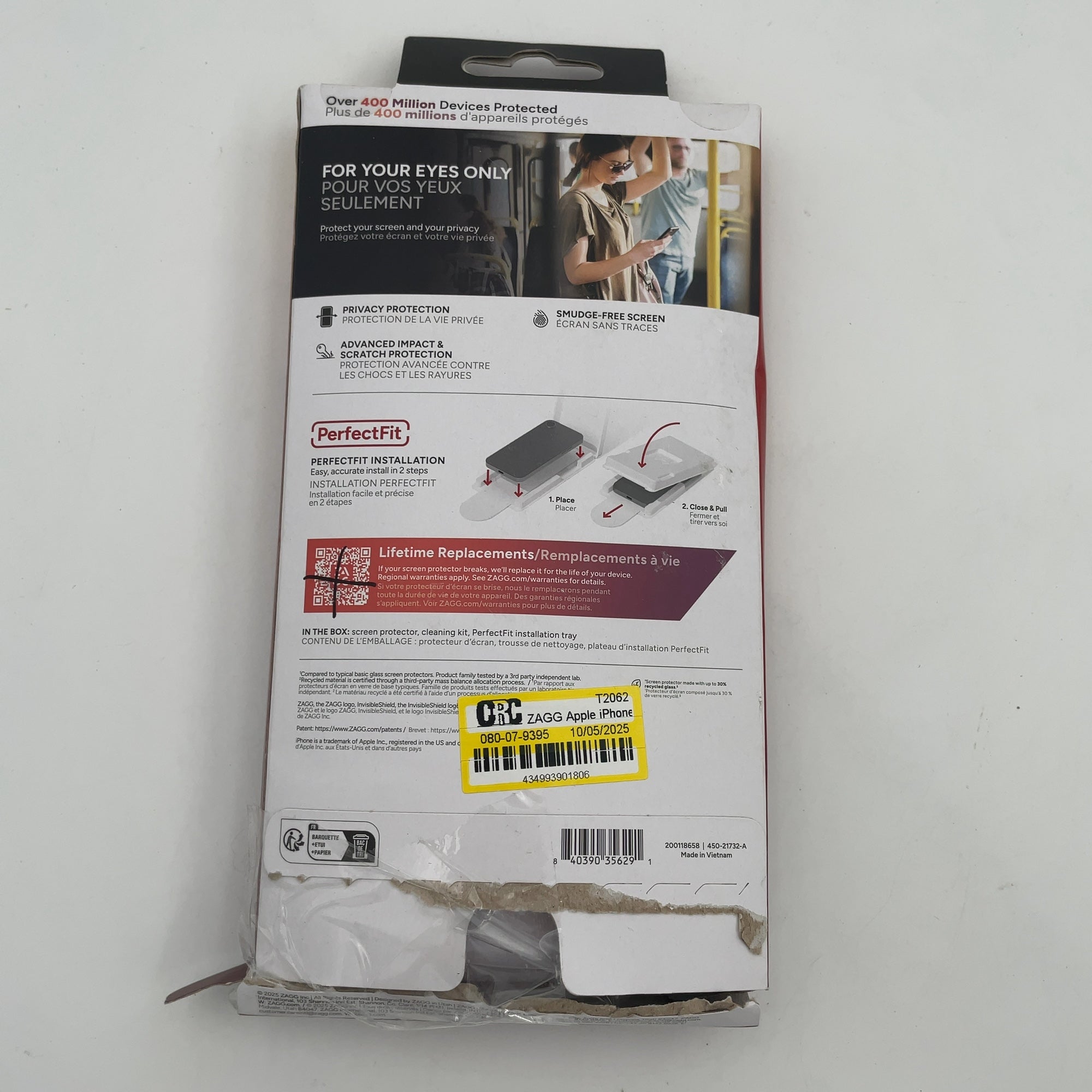 Zagg Apple Iphone 17 Pro Max Screen Protector Glass Elite Privacy