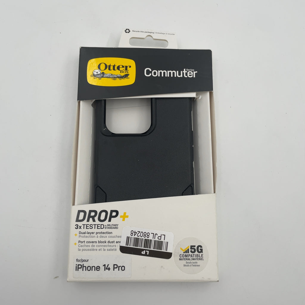 Otterbox Iphone 14 Pro Commuter Case - Black: Impact & Bump Resistant, Solid Pattern