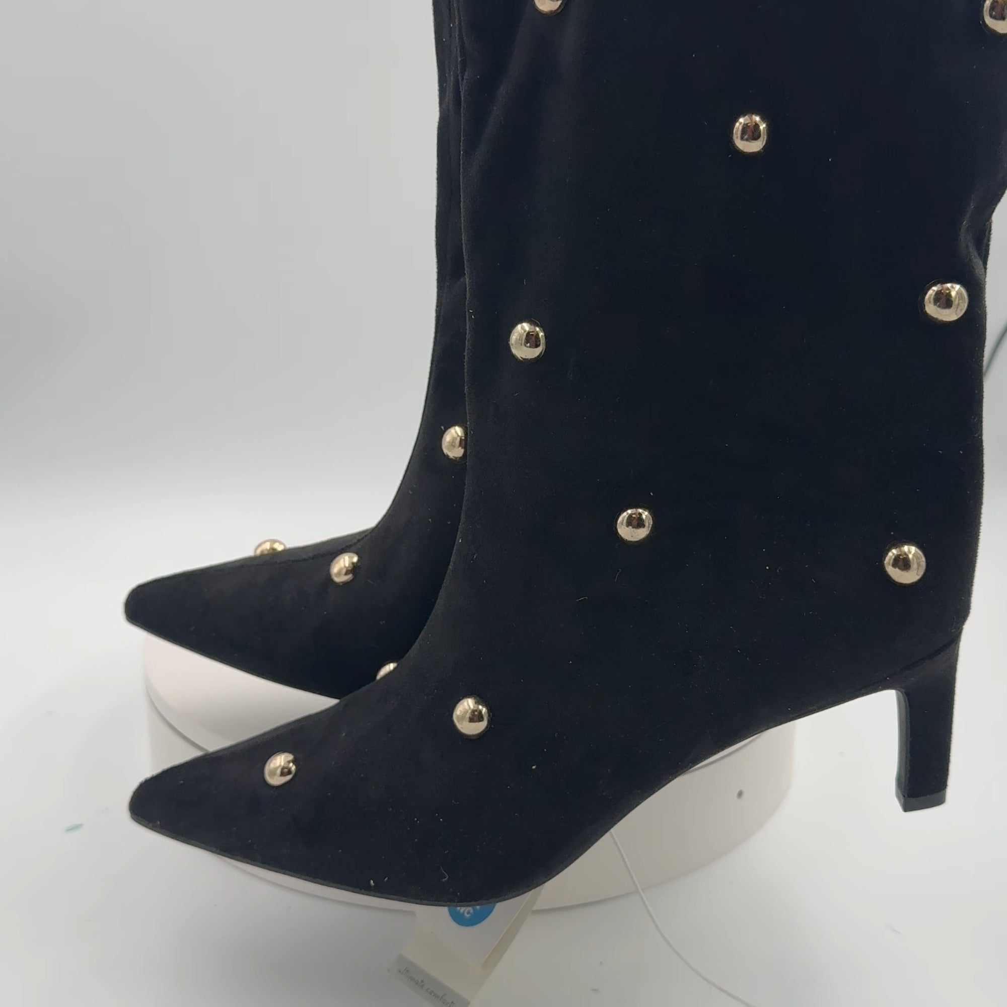 Women’s Justice Boots With Memory Foam Insole – A New Day Jet Black 12Wc