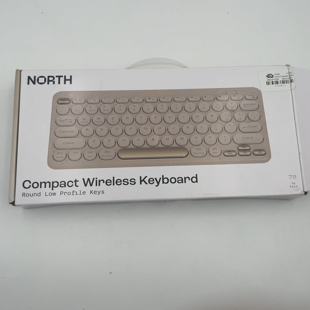 North Compact Round Key Wireless Keyboard - Beige