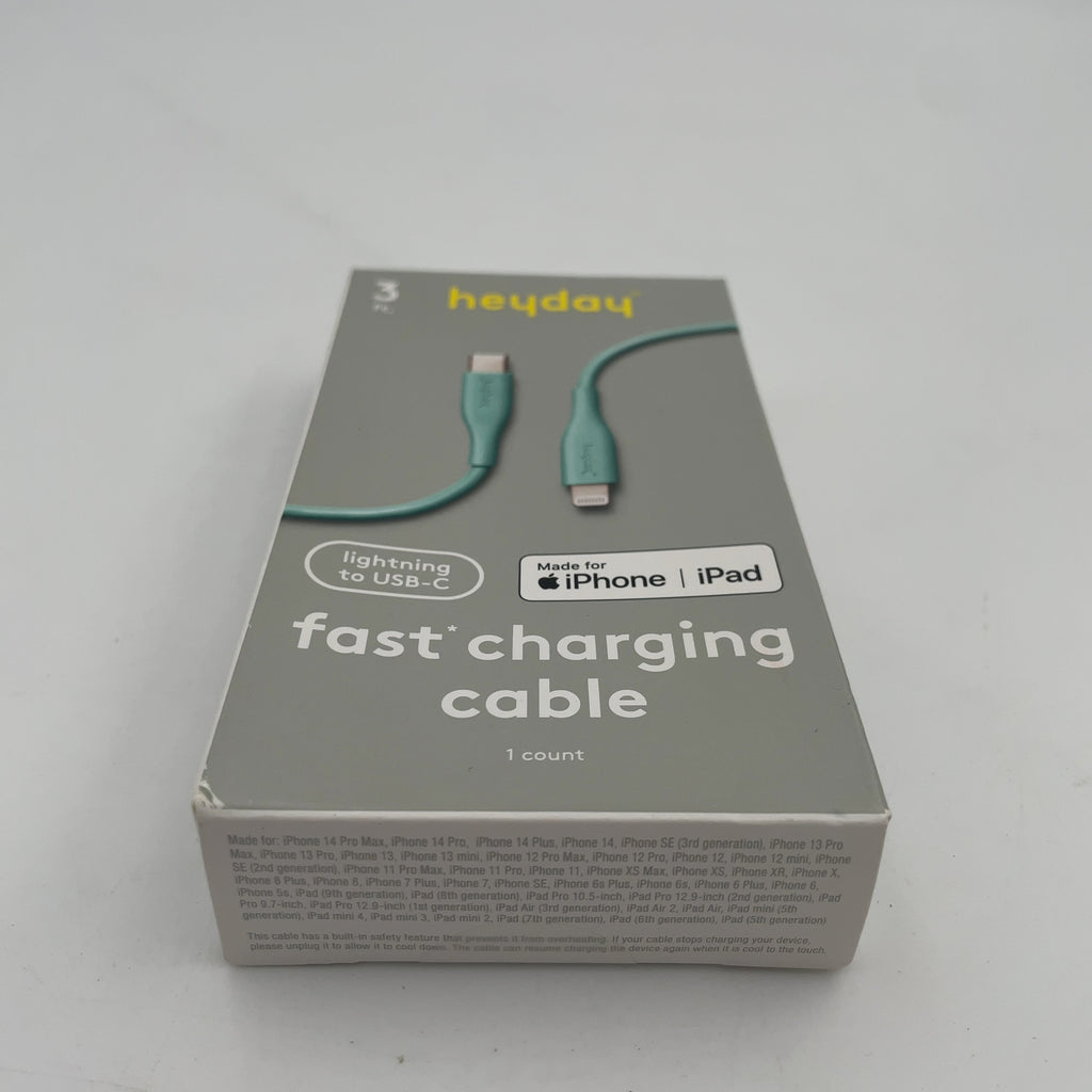 3' Usb-C To Usb-C Cable - Heyday White: Male-To-Male Connection, Usb Type-C Cables, 0.1 Lb