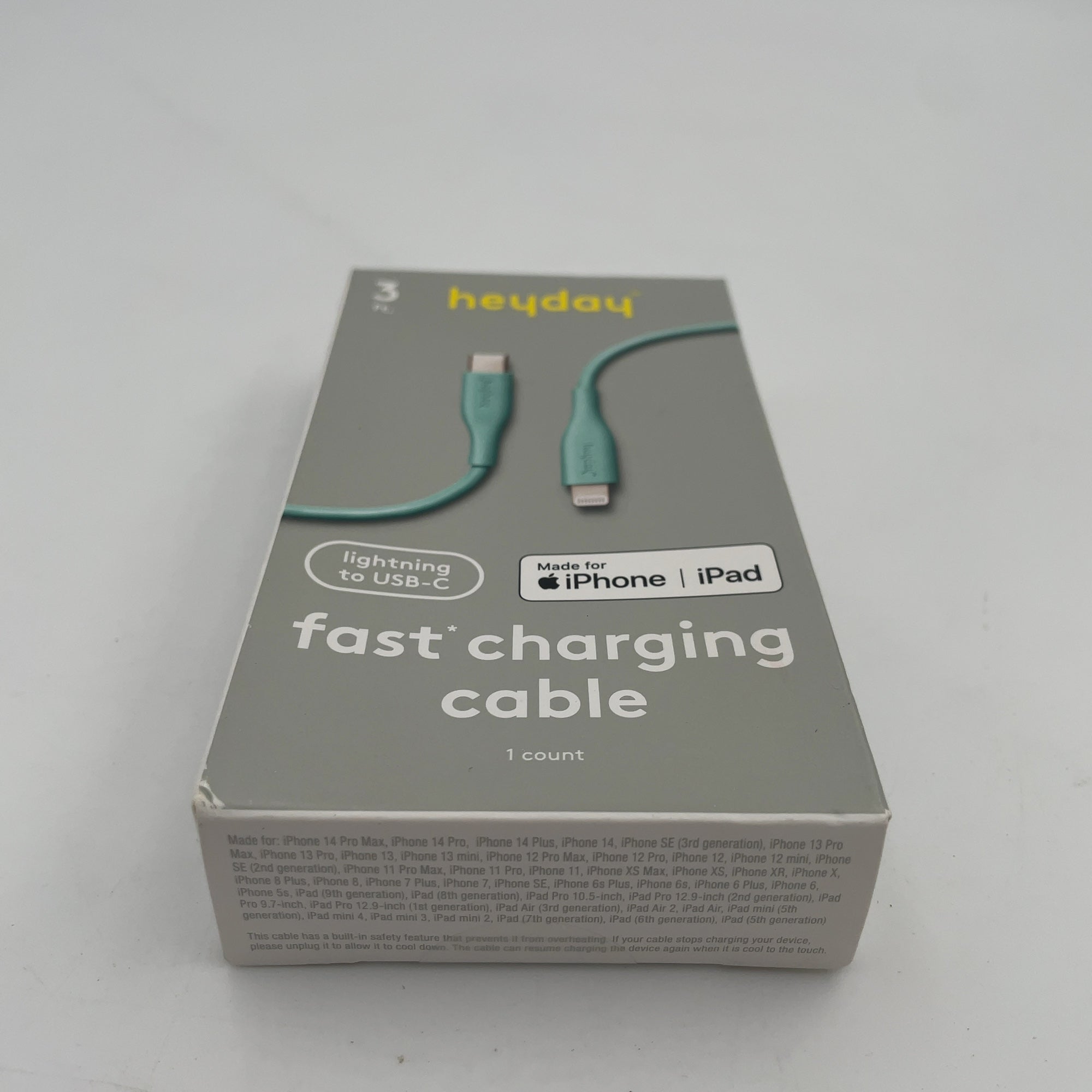 3' Usb-C To Usb-C Cable - Heyday White: Male-To-Male Connection, Usb Type-C Cables, 0.1 Lb