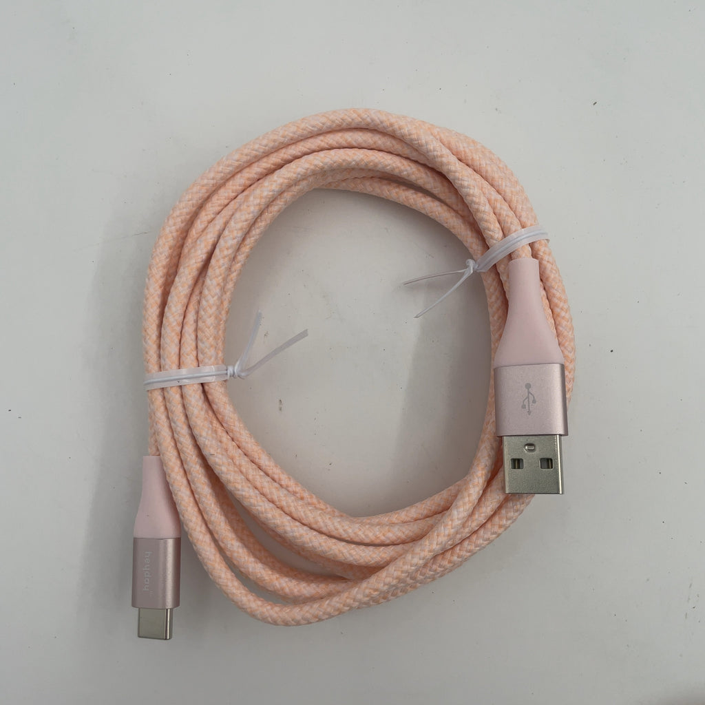 10Ft Usb-A To Usb-C Braided Cable 2Pk - Heyday Bright Lilac Cosmetic Pink (Please Be Advised That Sets May Be Missing Pieces Or Otherwise Incomplete.)