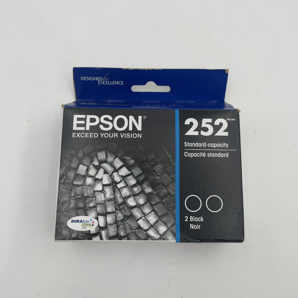 Epson 252 2Pk Ink Cartridges - Black (T252120-D2): Standard Yield Printer Ink (Please Be Advised That Sets May Be Missing Pieces Or Otherwise Incomplete.)