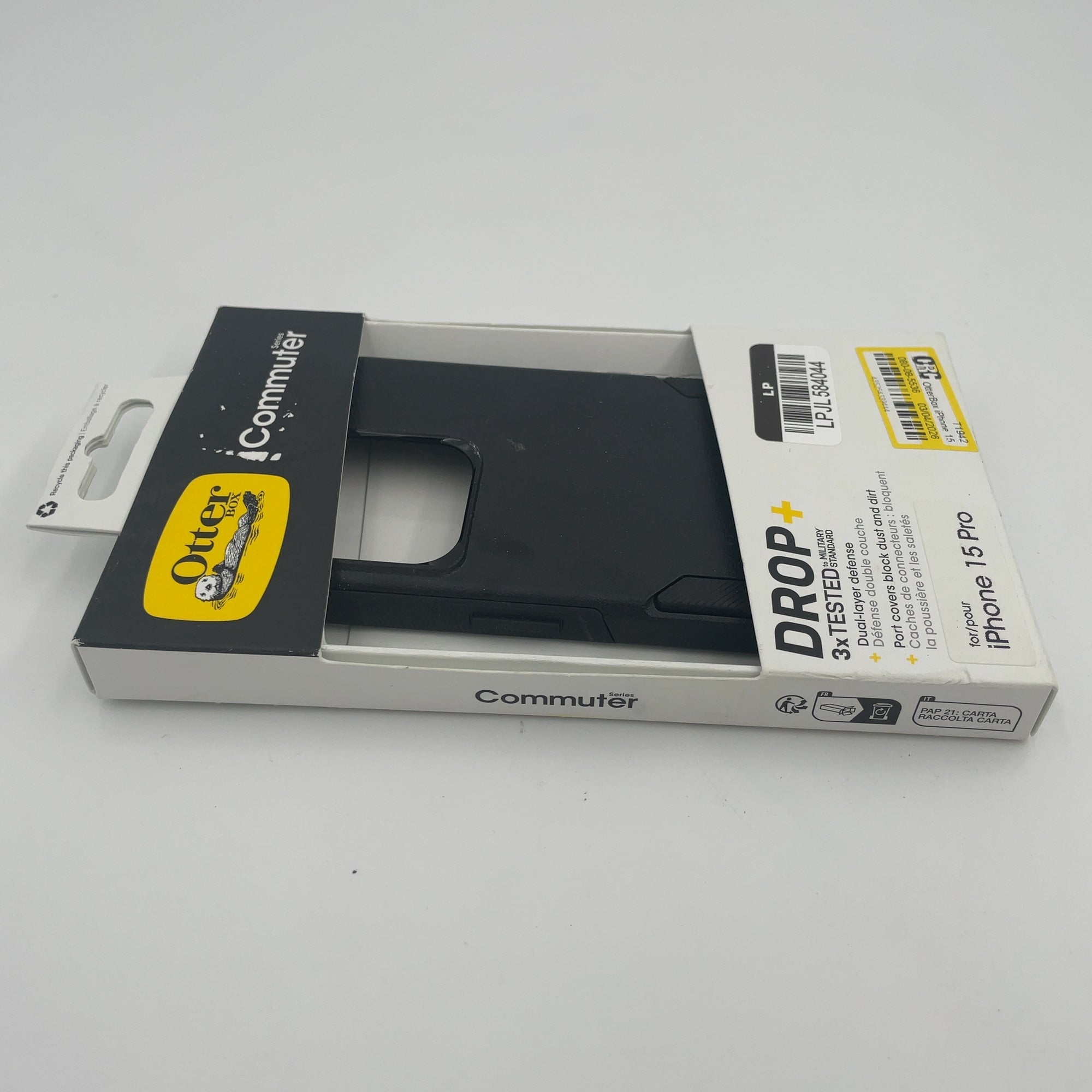 Otterbox Iphone 15 Pro Commuter Series Case - Black: Polycarbonate, Bump-Resistant