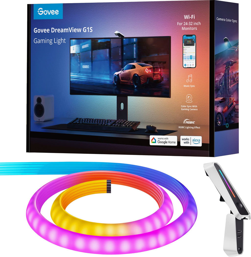 Govee Dreamview G1S Gaming Light: Home Theater Bias Lighting With Wi-Fi Connectivity