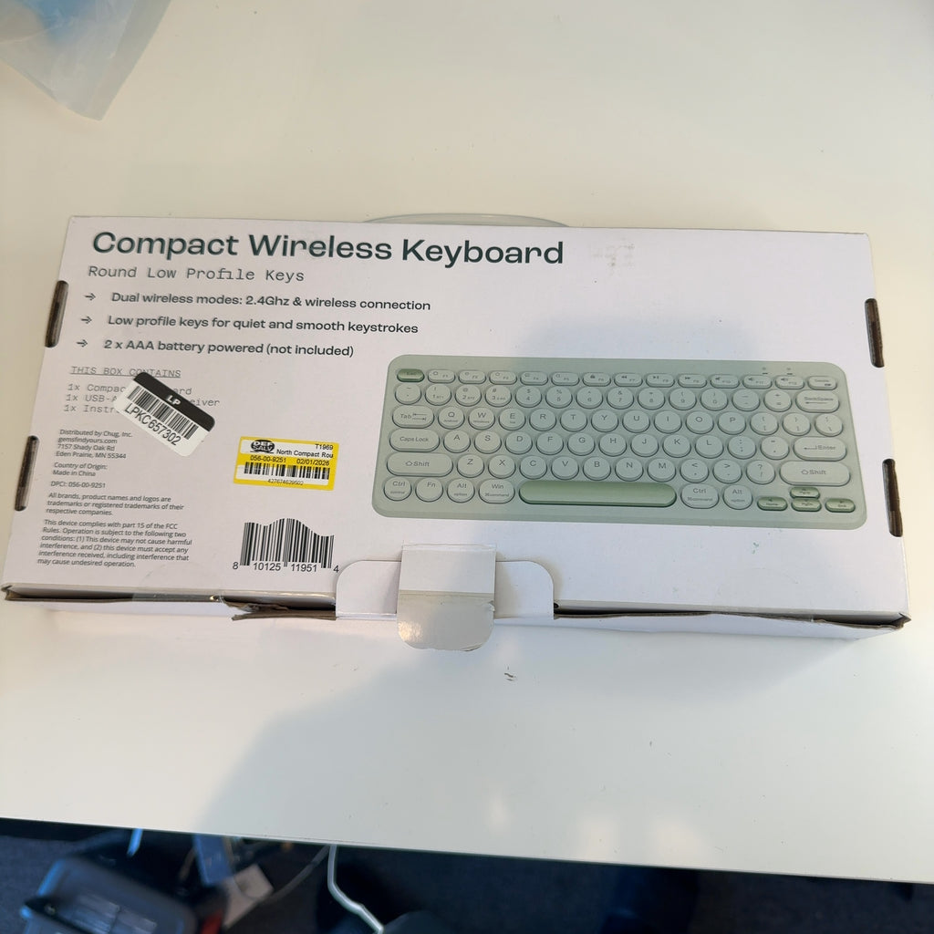 North Compact Round Key Wireless Keyboard - Mint Green