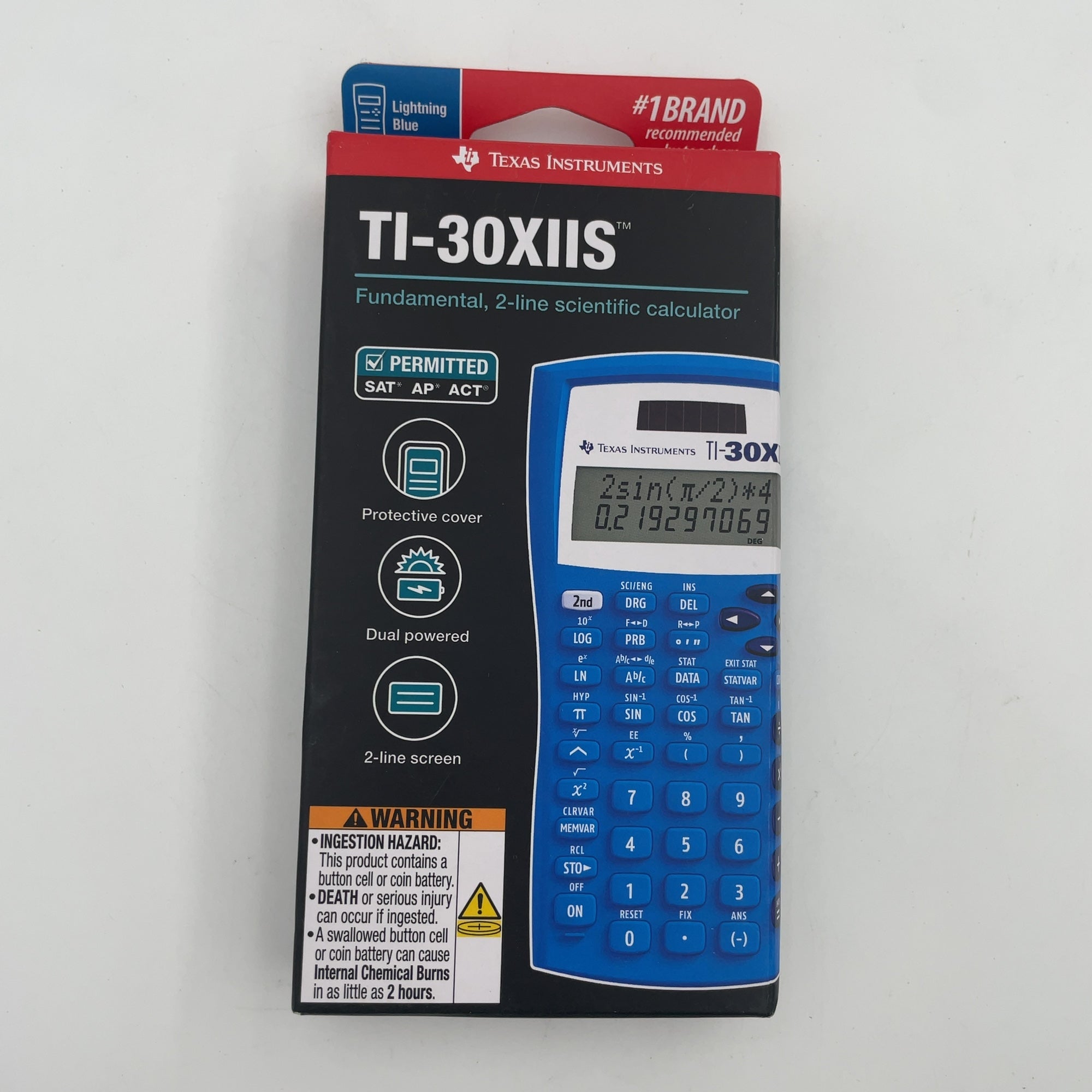 Texas Instruments 30Xiis Scientific Calculator - Lightning Blue: Sat & Act Approved