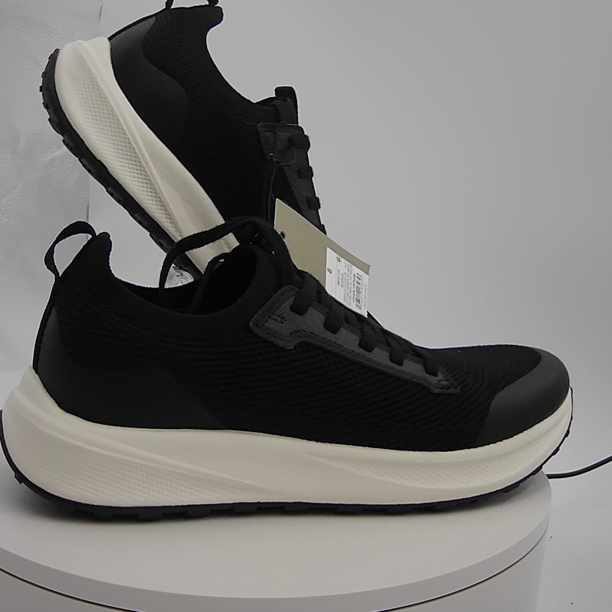 Men's Lee Knit Sneakers With Memory Foam Insole - Goodfellow & Co Black 8: Lace Up, Cushioned Footbed, Treaded Outsole