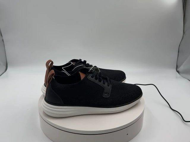 Men's Zeke Knit Dress Sneakers - Goodfellow & Co Black 7: Lace-Up, Cushioned Footbed, Memory Foam Insole, Faux Leather
