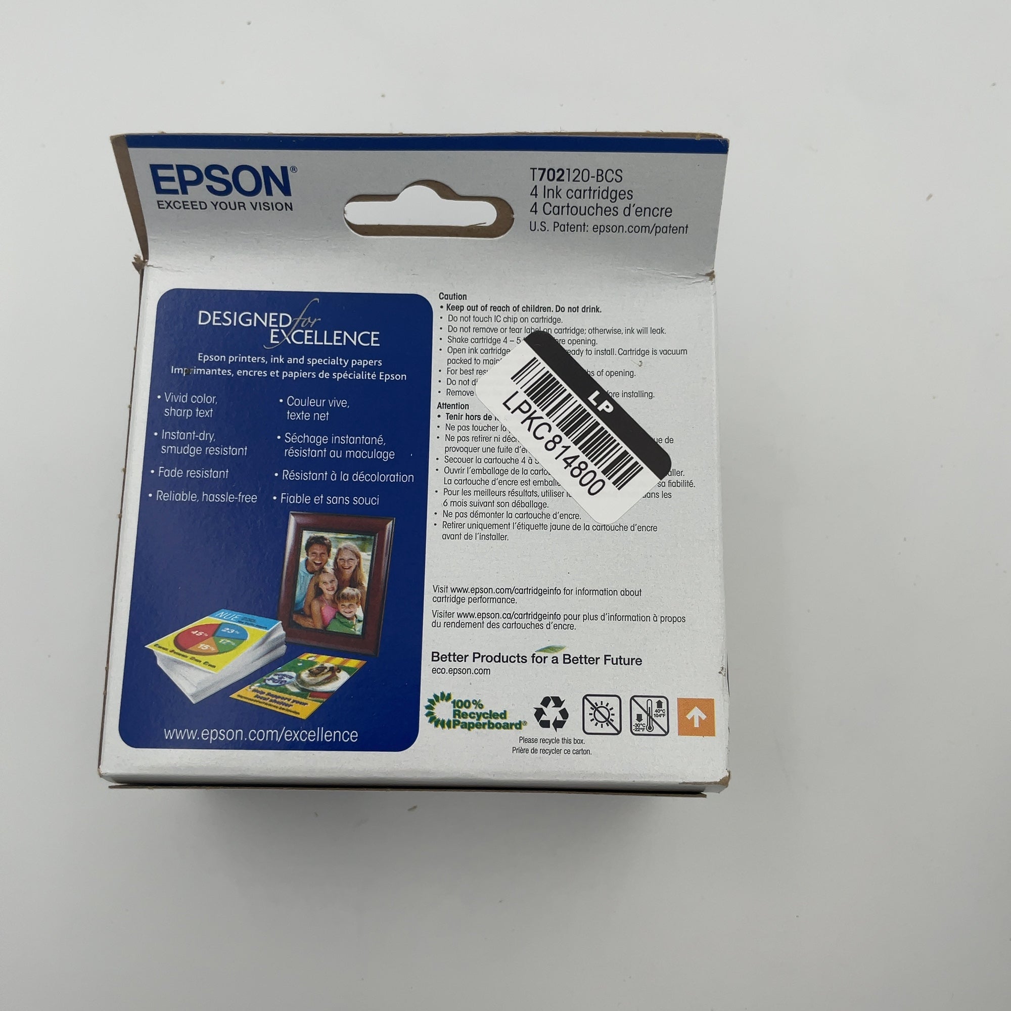 Epson 702 Black C/M/Y 4Pk Combo Ink Cartridges - Black Cyan Magenta Yellow: Standard Yield (Please Be Advised That Sets May Be Missing Pieces Or Otherwise Incomplete.)