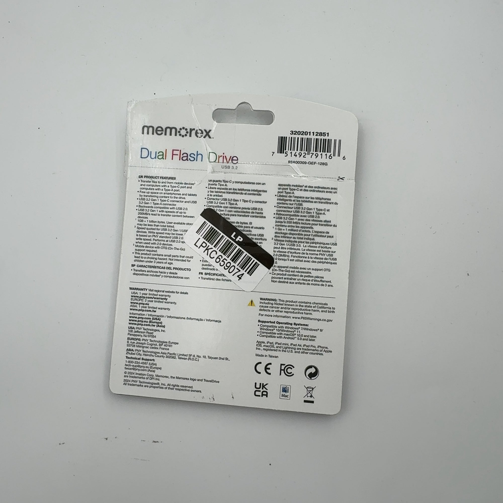 Memorex 128Gb Usb 3.2 Type-C Otg Flash Drive: Usb Memory Stick - Black