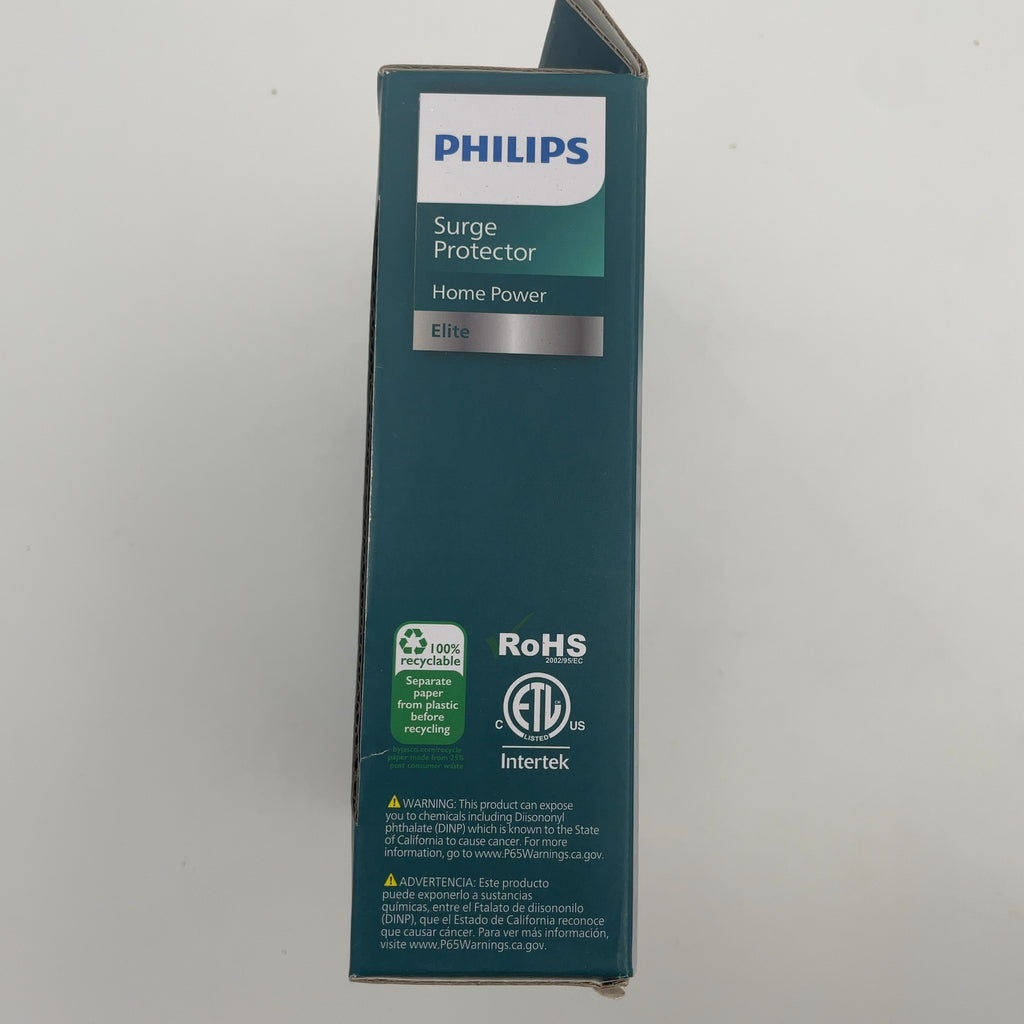 Philips 8' 3-Outlet Grounded Extension Cord - Black: 13 Amps, 14 Awg Wire Gauge
