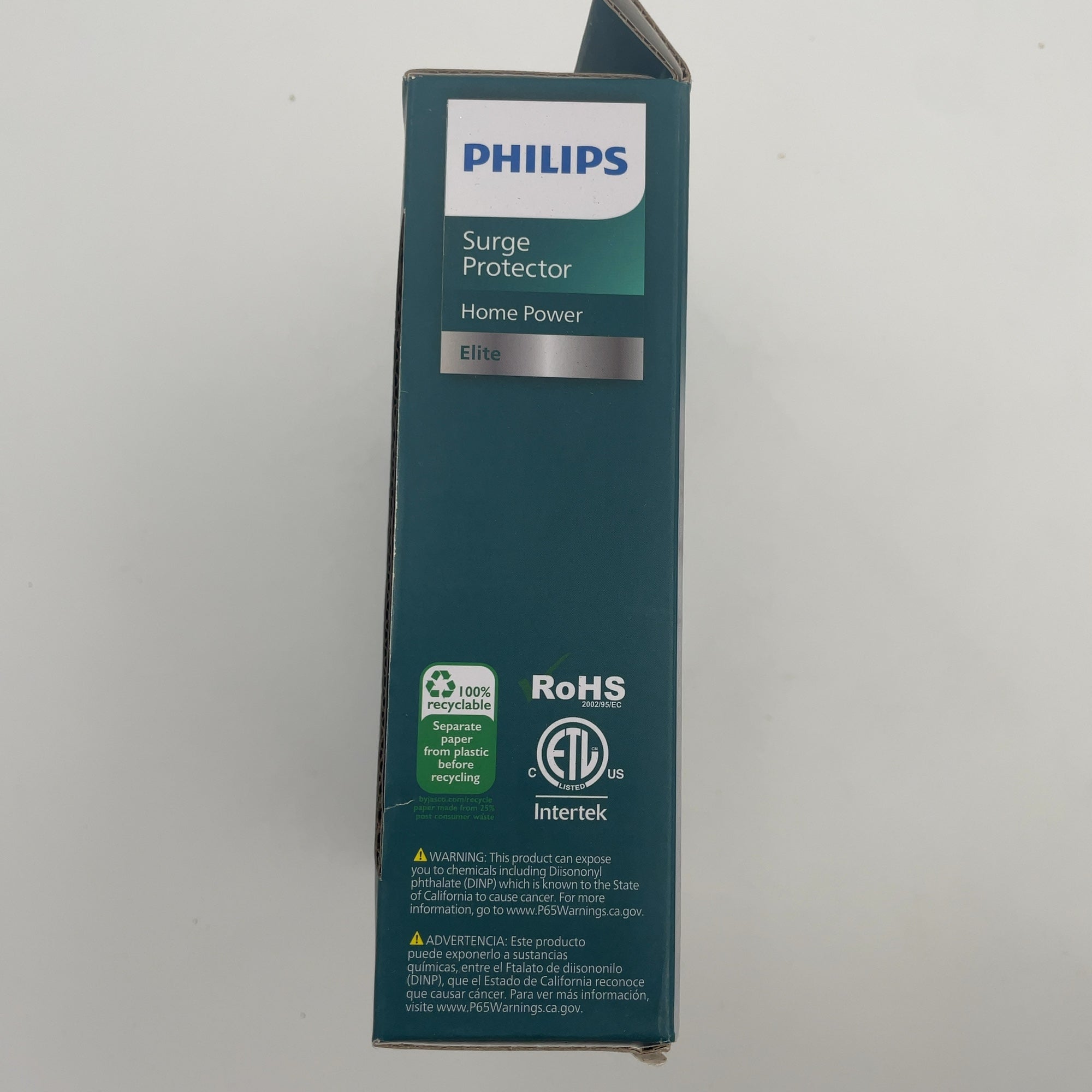 Philips 8' 3-Outlet Grounded Extension Cord - Black: 13 Amps, 14 Awg Wire Gauge