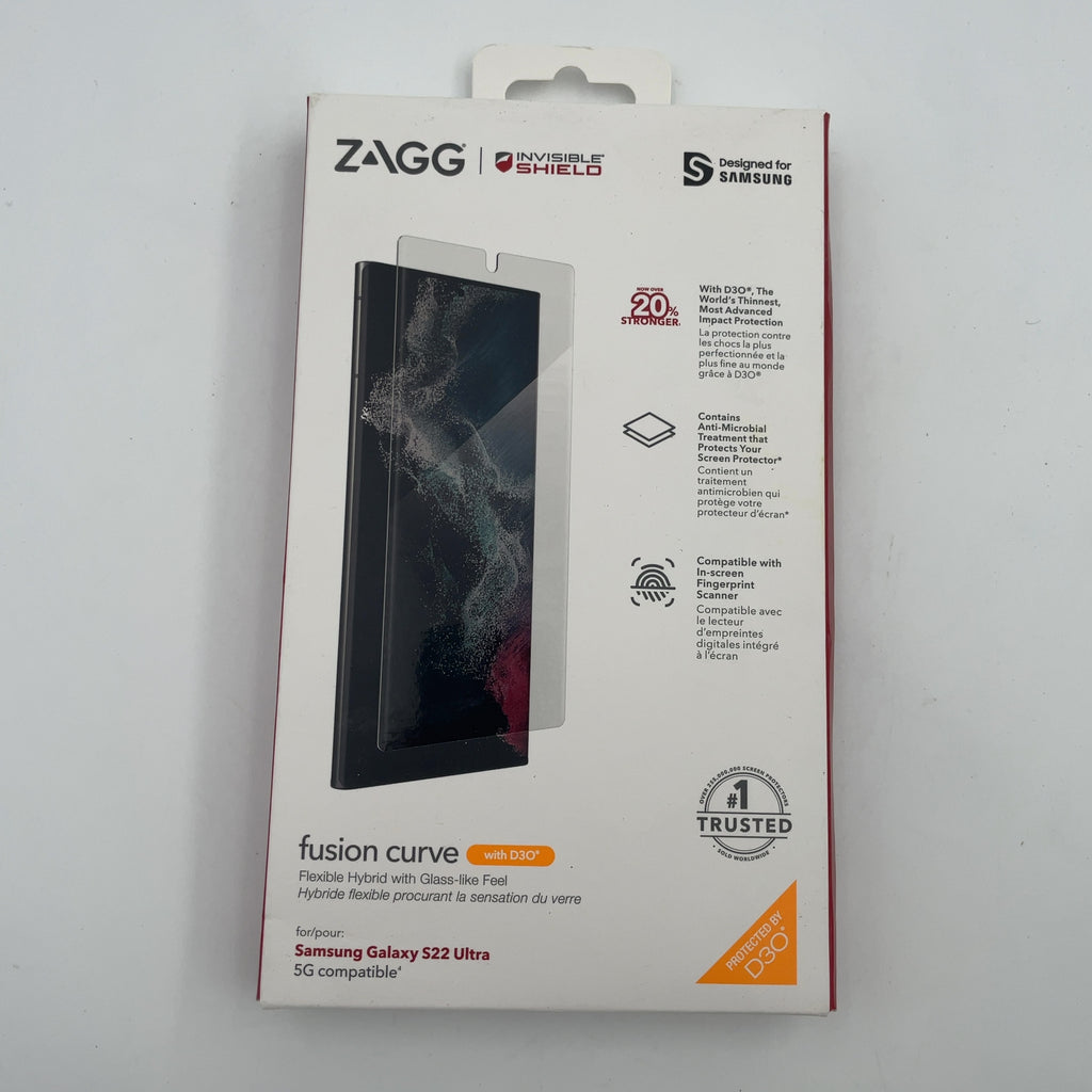 Zagg Invisibleshield Samsung Galaxy S22 Ultra Fusion Curve Screen Protector
