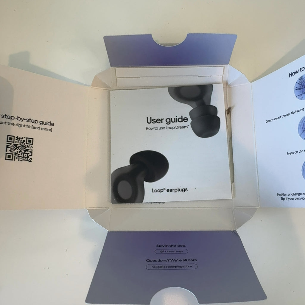 Loop Dream Earplugs For Deep Sleep, Napping And Snoring - Black