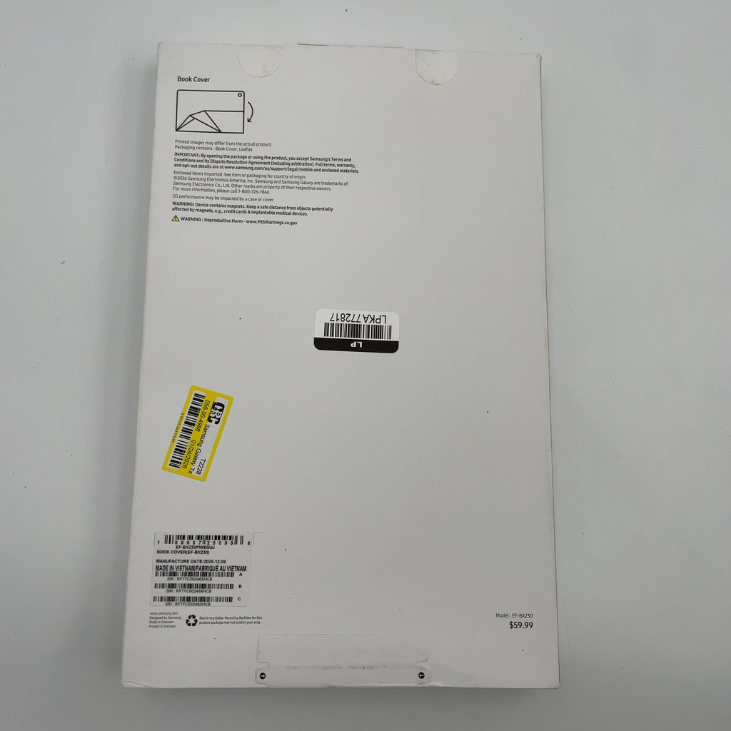 Samsung Galaxy Tab A11+ Book Cover - White