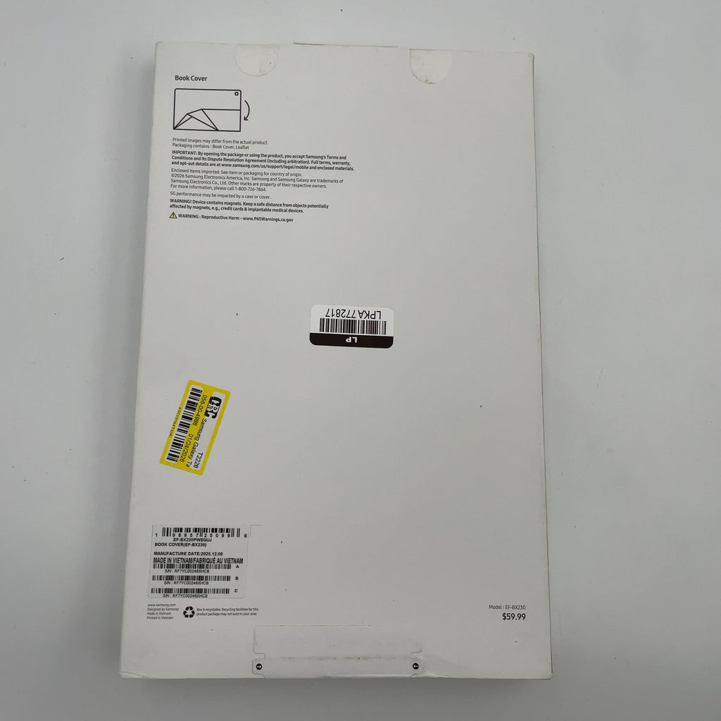 Samsung Galaxy Tab A11+ Book Cover - White
