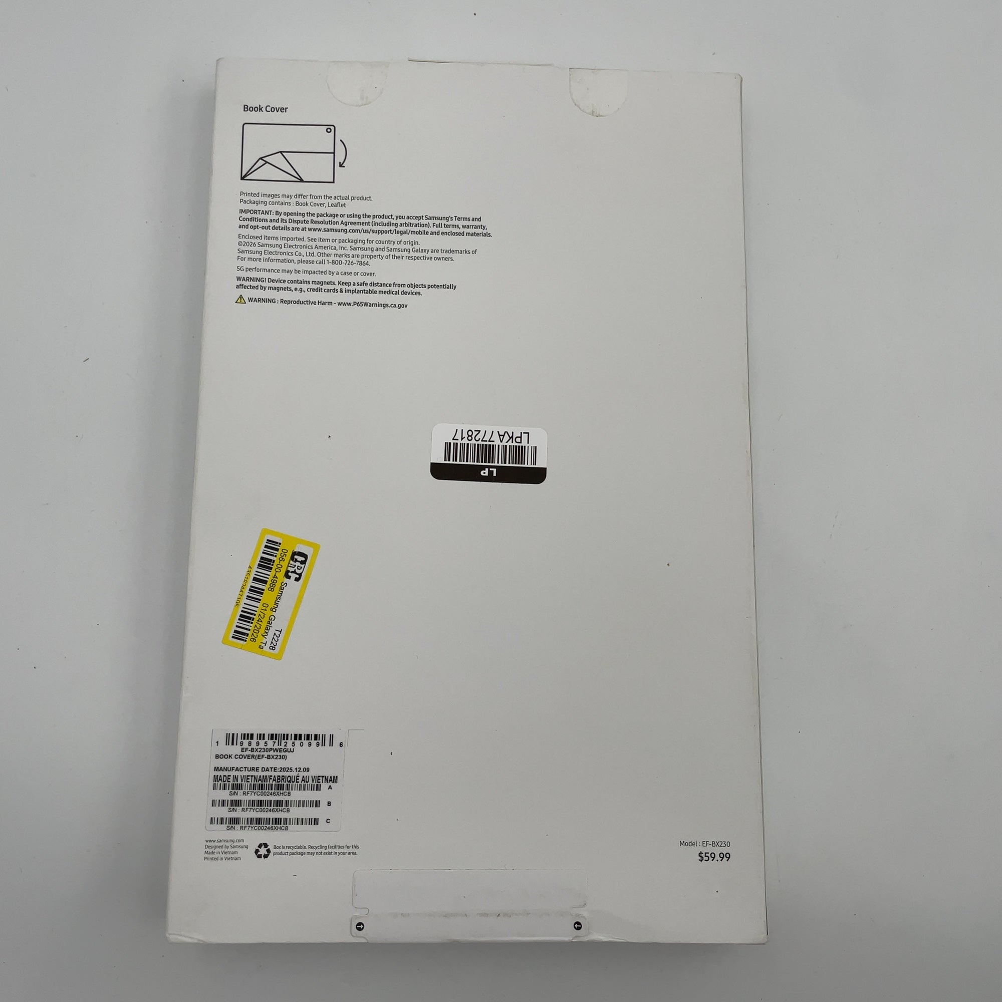 Samsung Galaxy Tab A11+ Book Cover - White