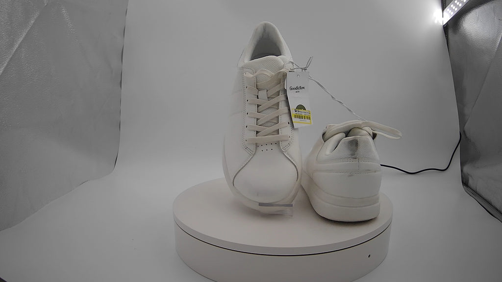 Men's Scout Sneakers - Goodfellow & Co White 13: Lace-Up, Cushioned Footbed, Mesh Construction