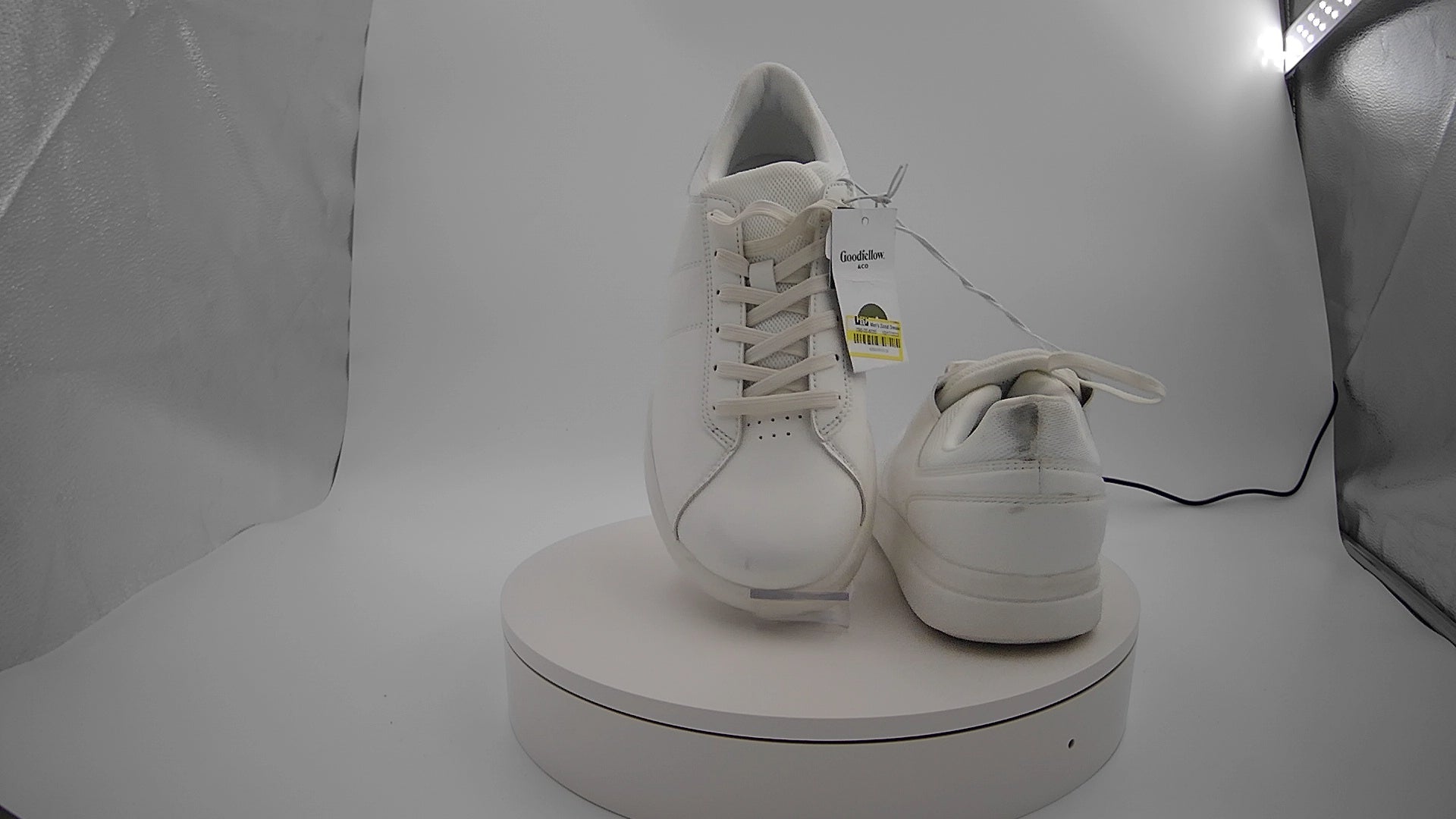 Men's Scout Sneakers - Goodfellow & Co White 13: Lace-Up, Cushioned Footbed, Mesh Construction