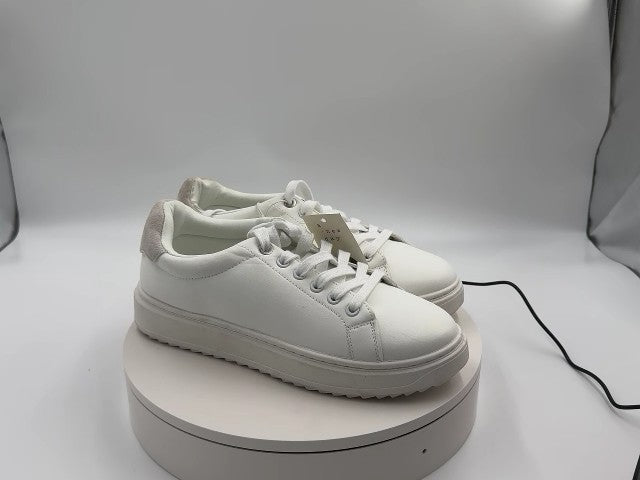 Women's Peggy Sneakers - A New Day White/Cream 11