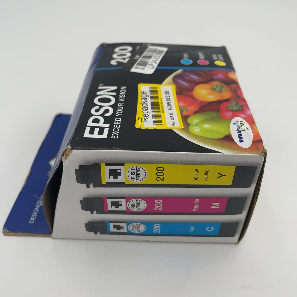 Epson 200 C/M/Y 3Pk Ink Cartridges - Cyan, Magenta, Yellow (T200520-Cp): Standard Yield Series, Ink Combo Pack For Printers (Please Be Advised That Sets May Be Missing Pieces Or Otherwise Incomplete.)