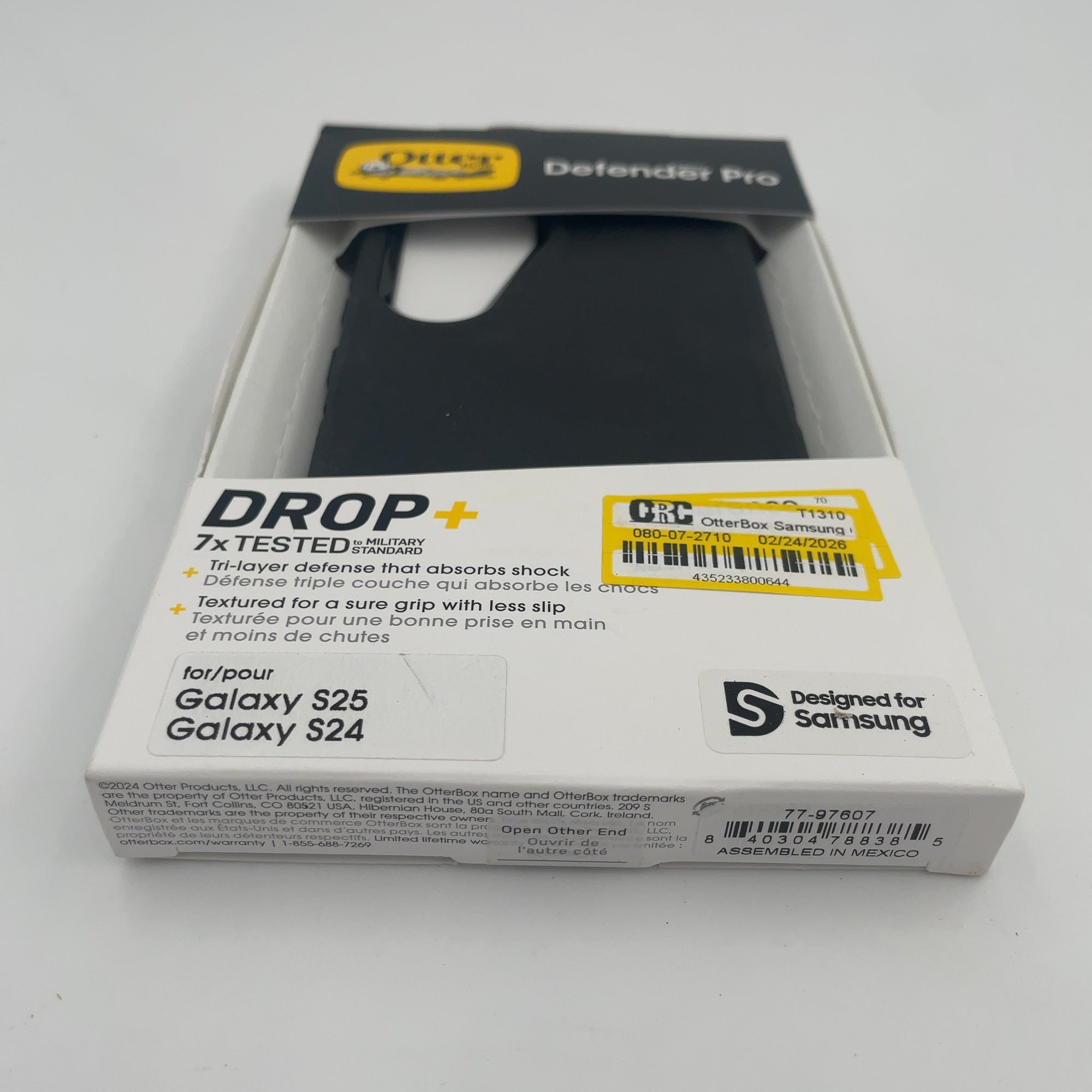 Otterbox Samsung Galaxy S25/S24 Defender Series Pro Case - Black: Solid Plastic Cell Phone Cover, Compatible With Samsung Galaxy S24/S25